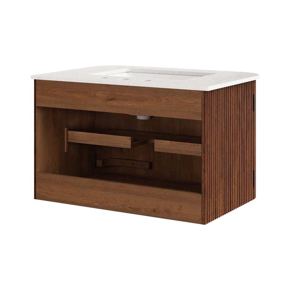 Zia 30" Wall-Mount Bathroom Vanity with Marble Sink by HouseOfZazla