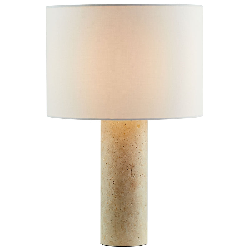 Zenith Travertine Table Lamp With Fabric Drum Shade by Modway, photo 5 of 12