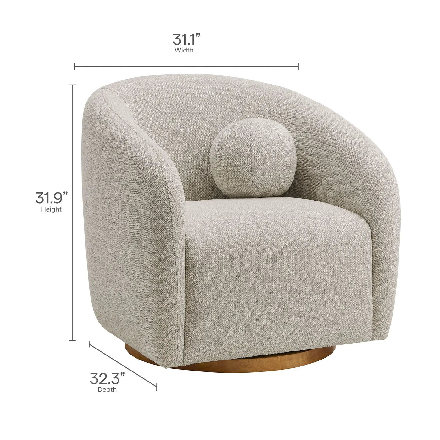Holland Swivel Chenille Fabric Armchair by Modway by HouseOfZazla
