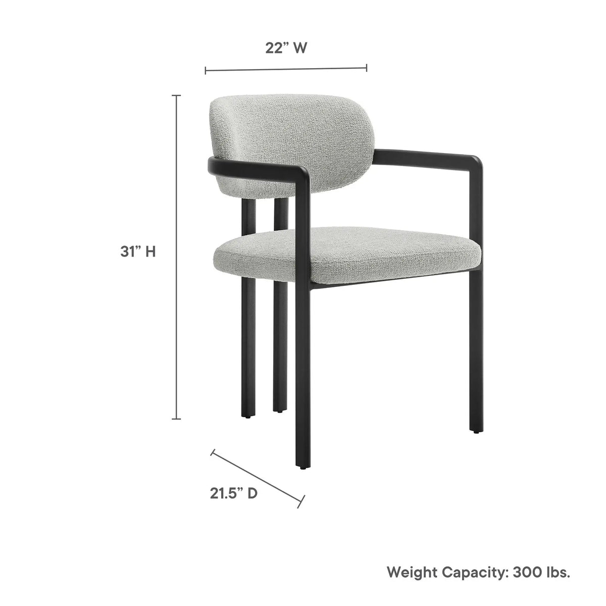 Elio Barrel Fabric and Metal Dining Chair by Modway by HouseOfZazla