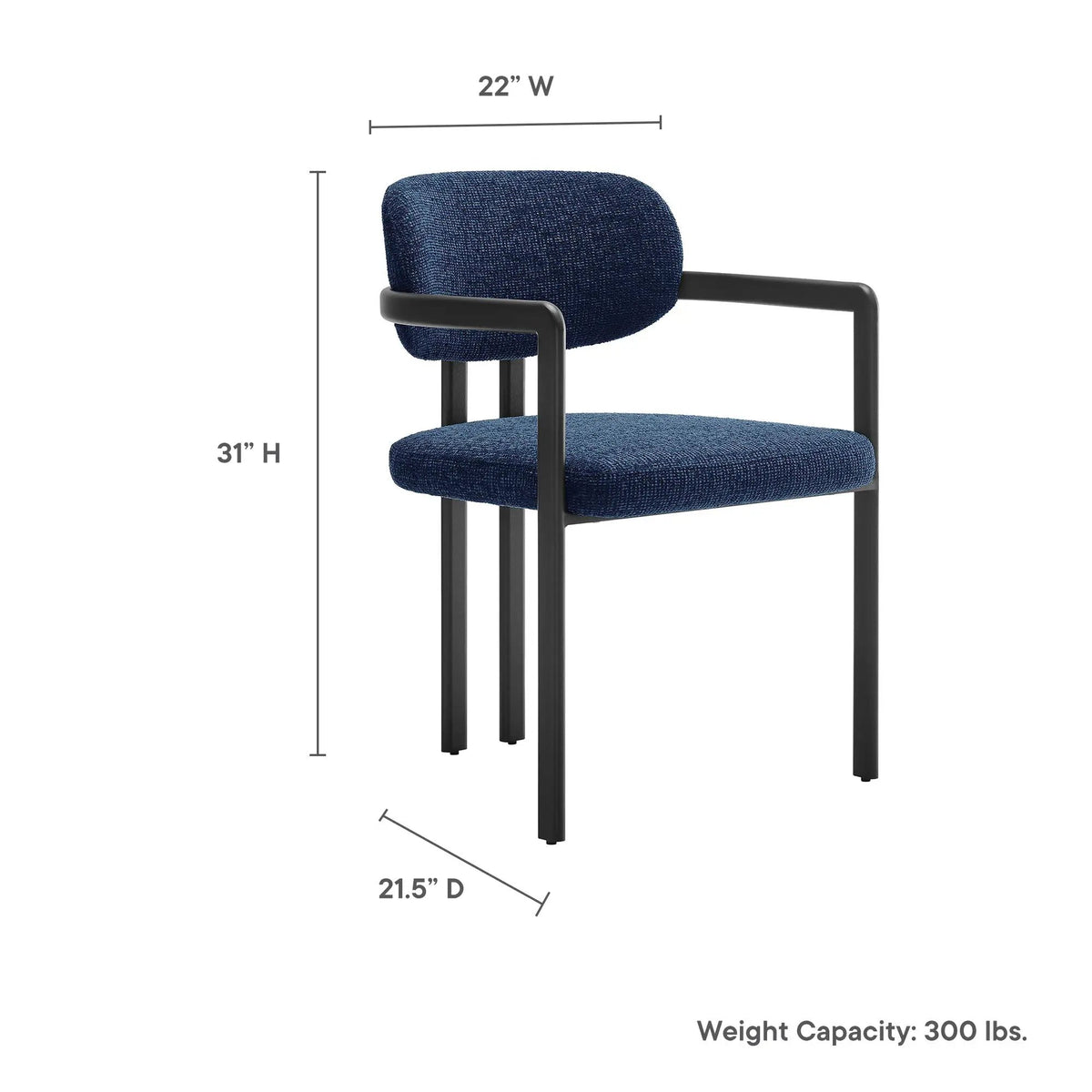 Elio Barrel Fabric and Metal Dining Chair by Modway by HouseOfZazla