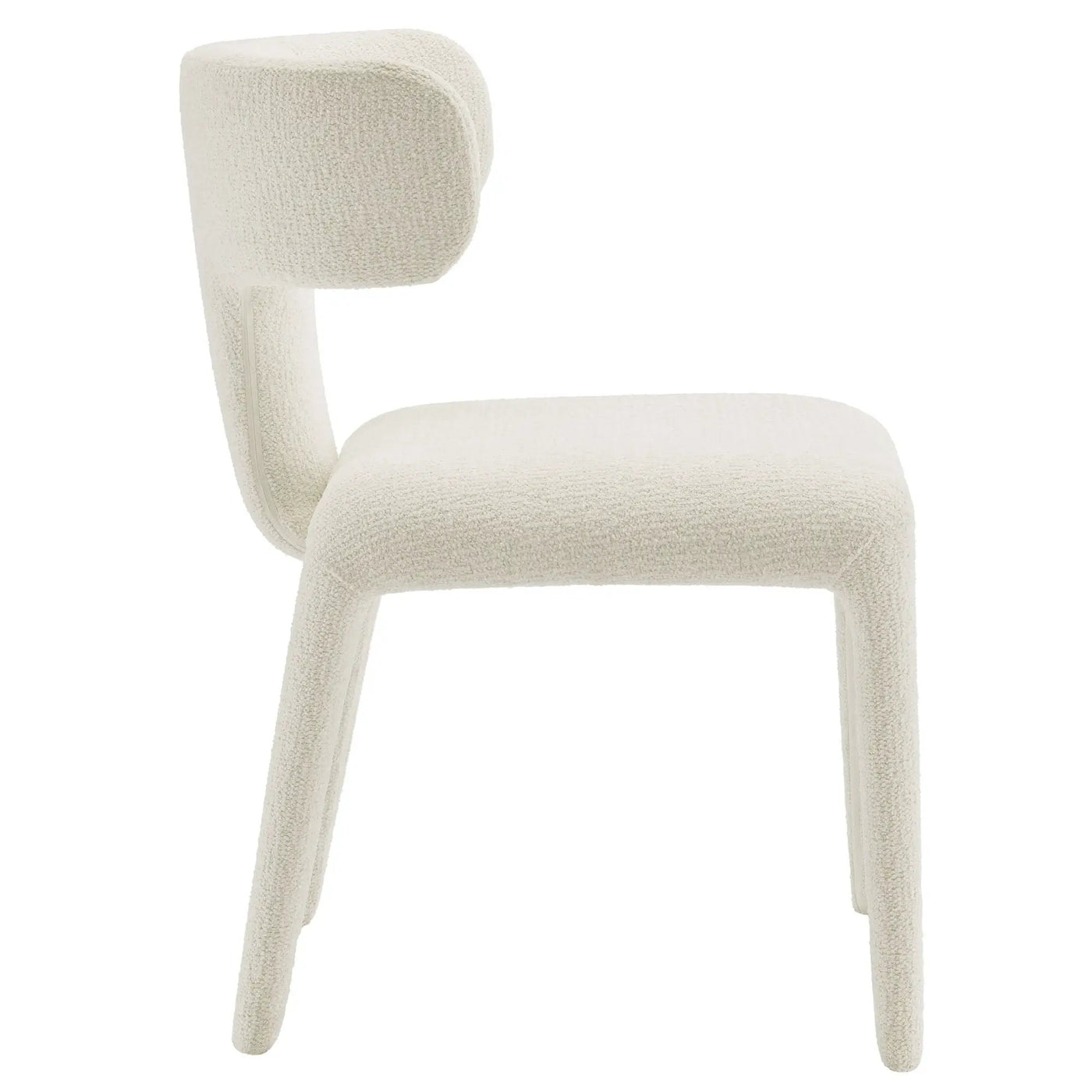 Stellan Curved Back Boucle Upholstered Dining Chair Set of 2 by HouseOfZazla