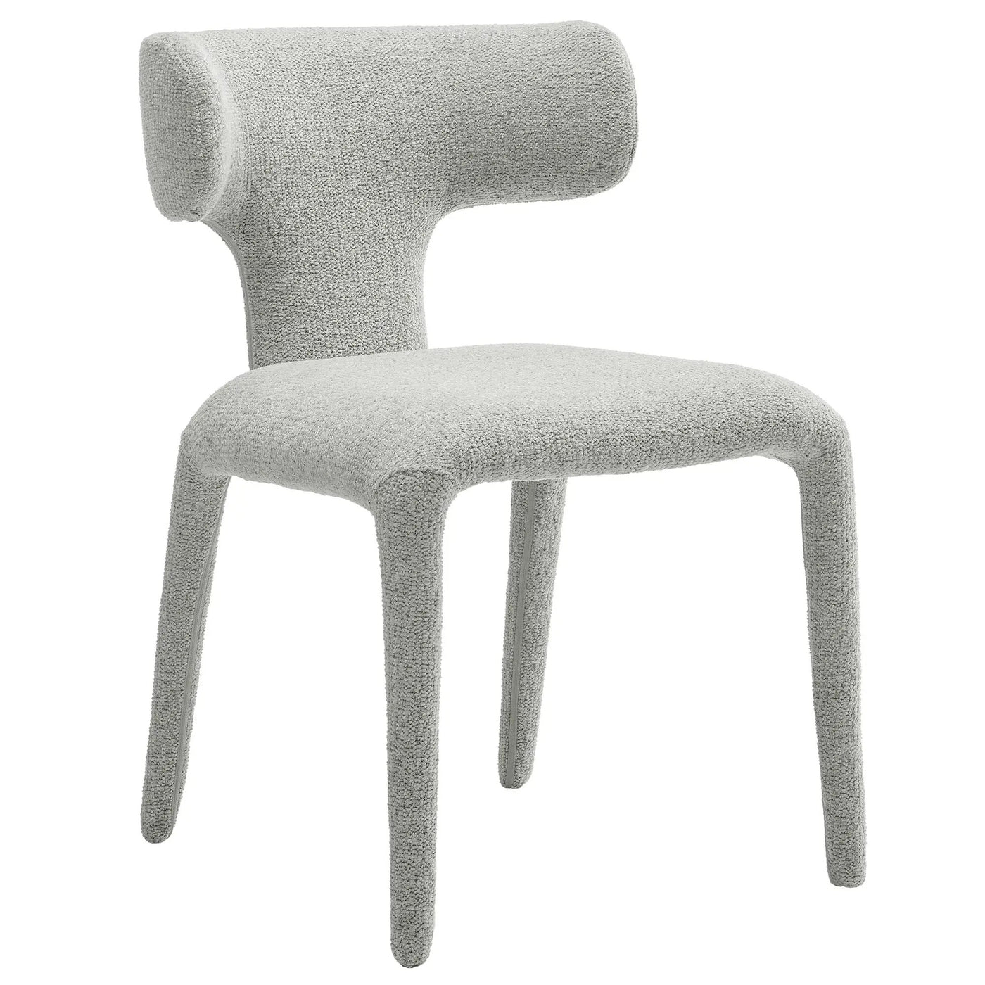 Stellan Curved Back Boucle Upholstered Dining Chair Set of 2 by HouseOfZazla