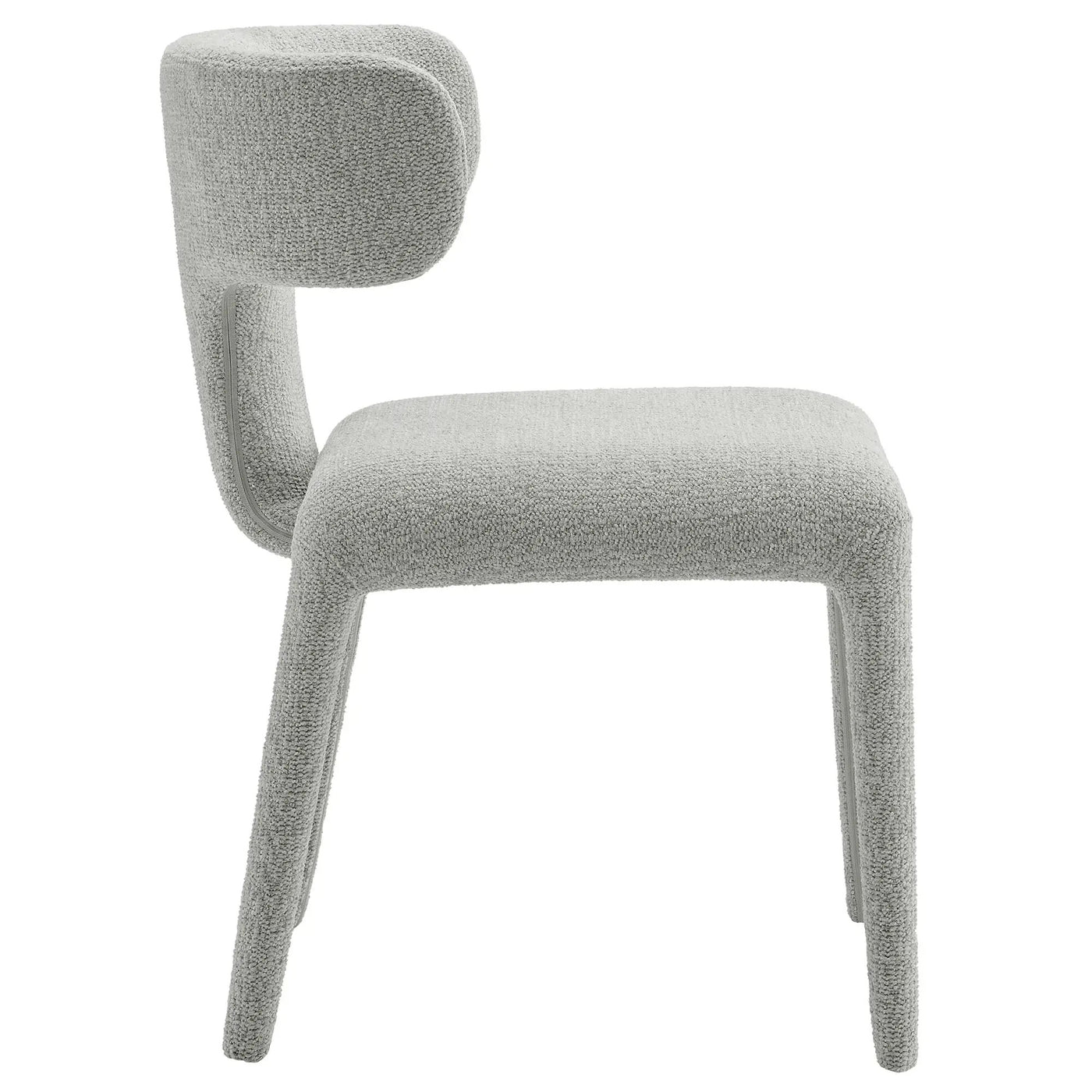 Stellan Curved Back Boucle Upholstered Dining Chair Set of 2 by HouseOfZazla