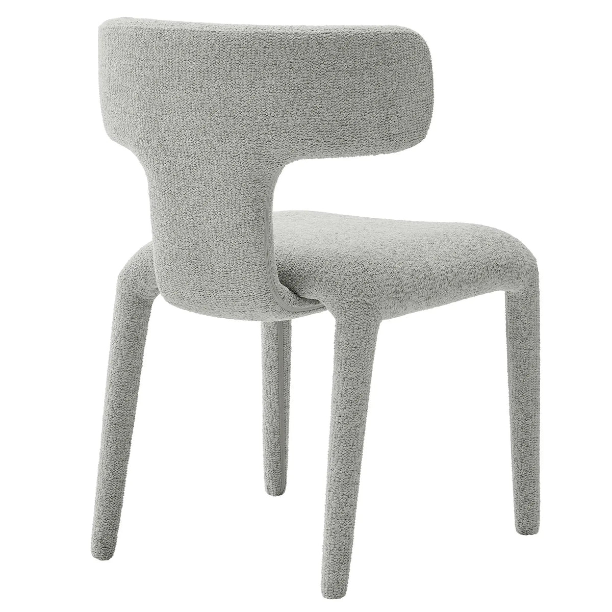 Stellan Curved Back Boucle Upholstered Dining Chair Set of 2 by HouseOfZazla