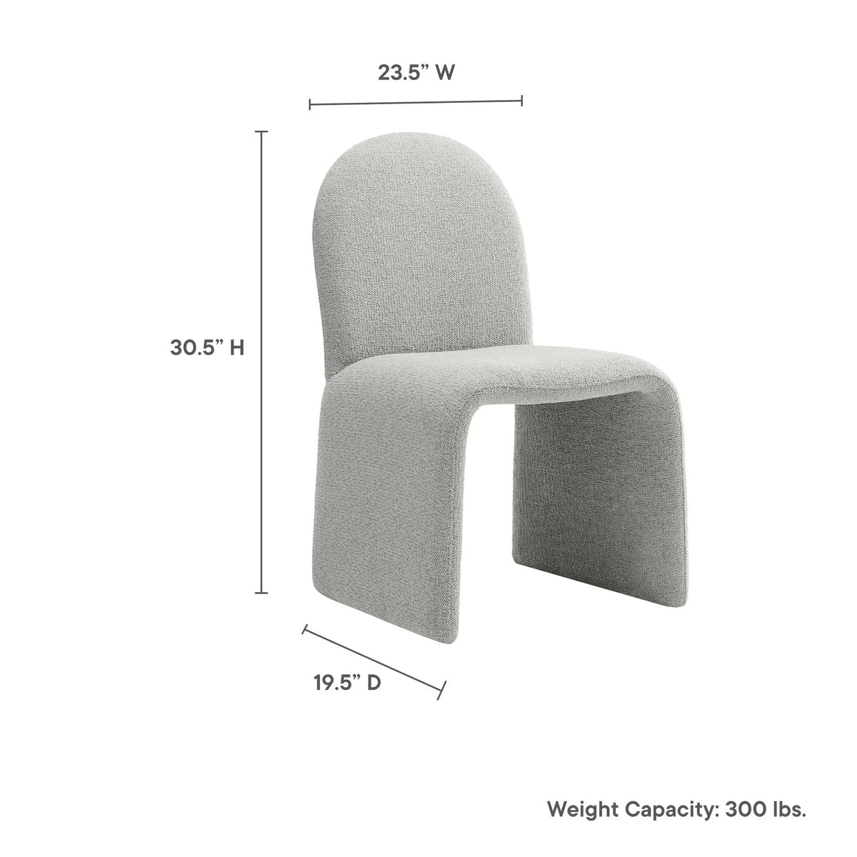 Junia Boucle Upholstered Armless Dining Chair by Modway by HouseOfZazla