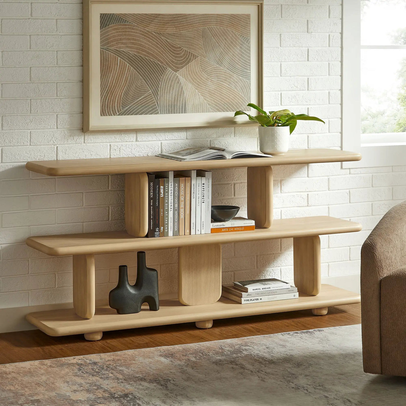 Lyle Sculptural 2-Tier Bookshelf by Modway by HouseOfZazla