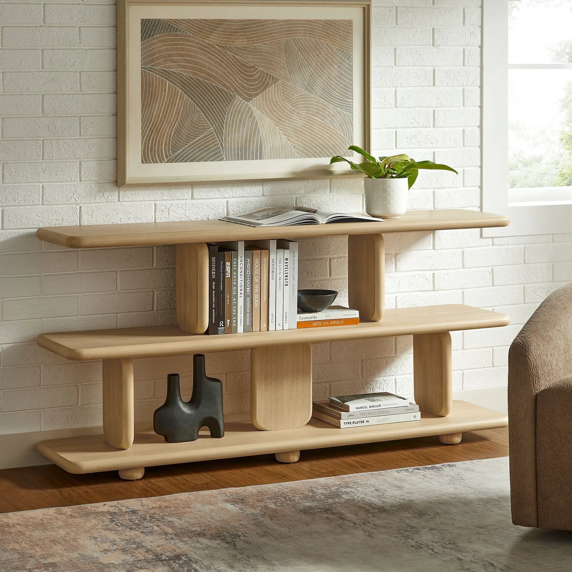 Lyle Sculptural 2-Tier Bookshelf by Modway by HouseOfZazla