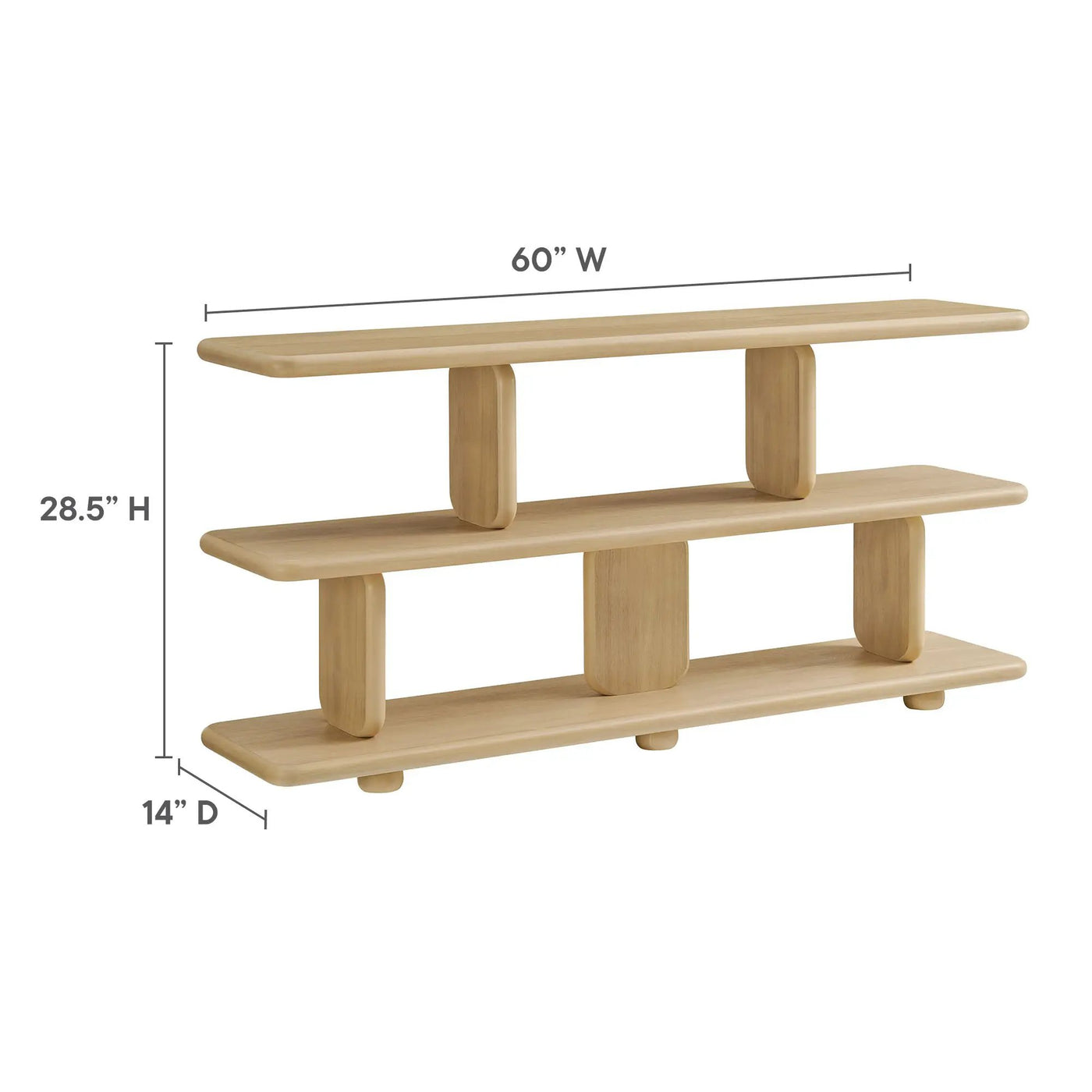 Lyle Sculptural 2-Tier Bookshelf by Modway by HouseOfZazla