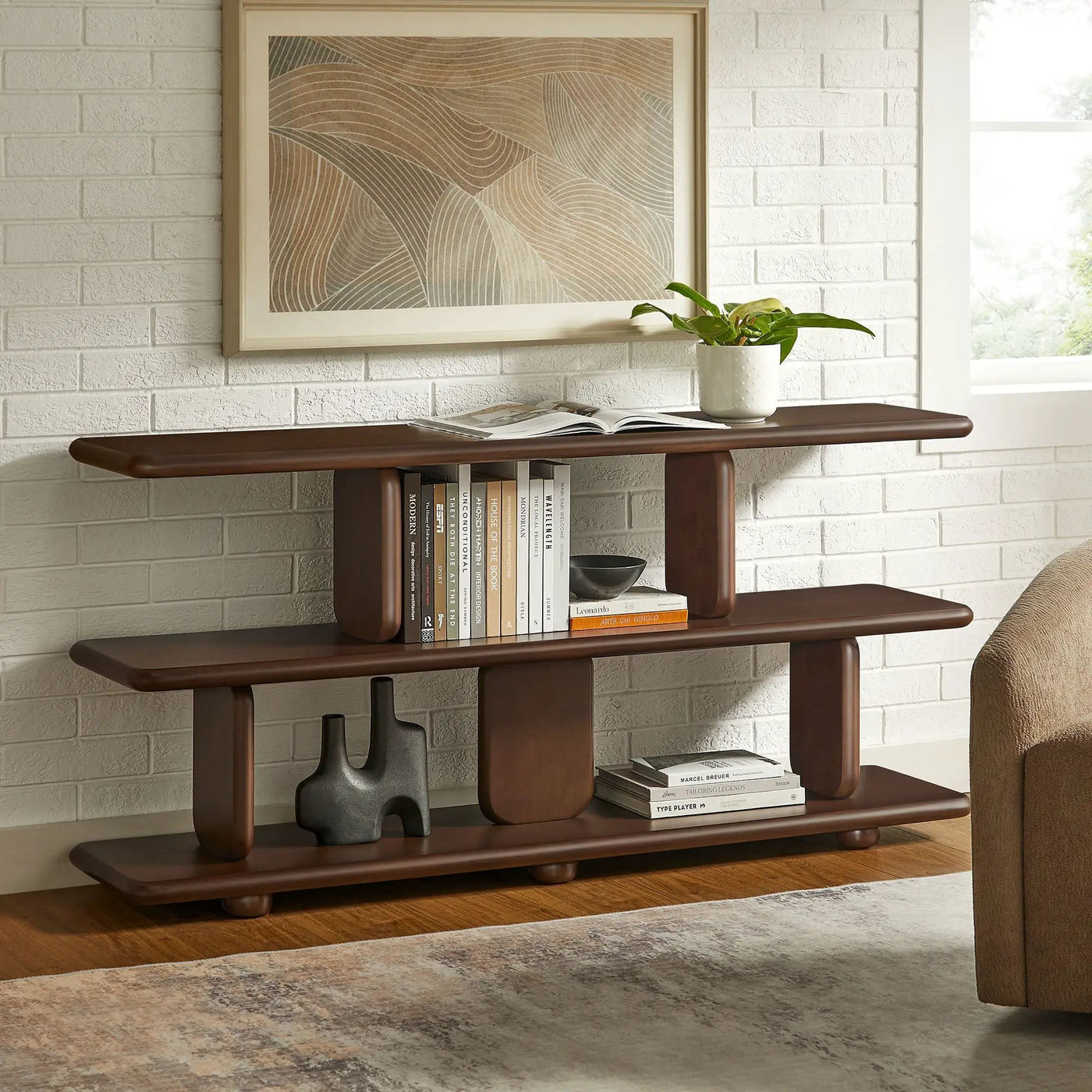Lyle Sculptural 2-Tier Bookshelf by Modway by HouseOfZazla