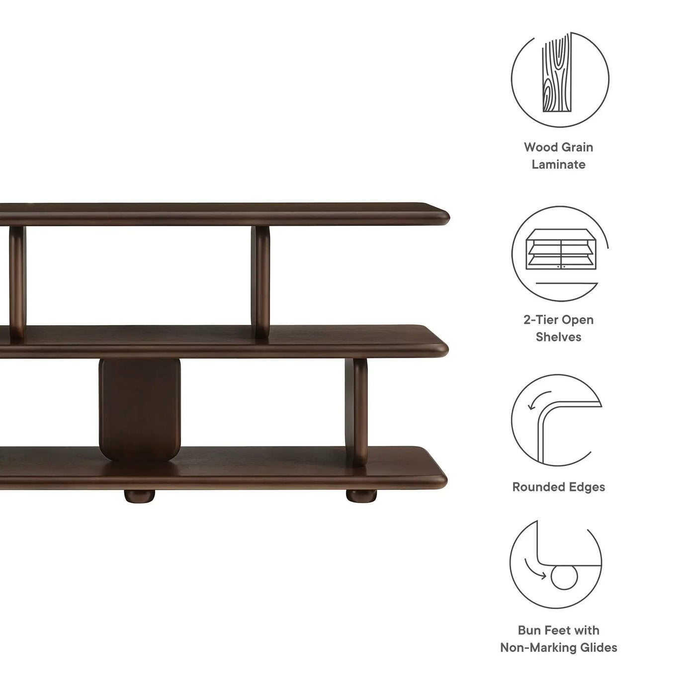 Lyle Sculptural 2-Tier Bookshelf by Modway by HouseOfZazla