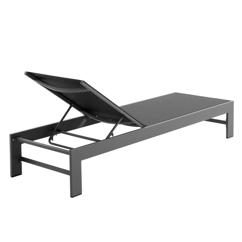 Tahoe Outdoor Patio Mesh and Aluminum Chaise Lounge by Modway by HouseOfZazla