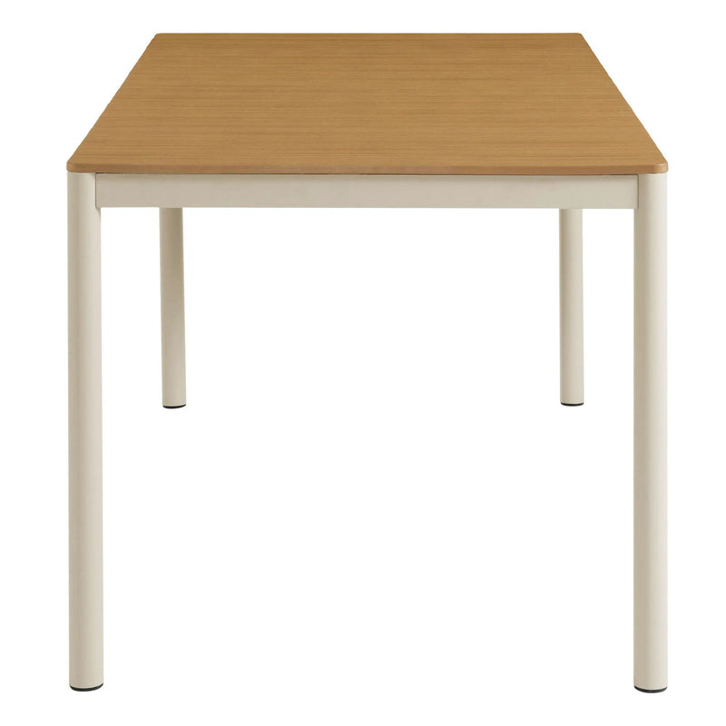Finn 71" Outdoor Patio Aluminum Dining Table with Faux Wood Top by HouseOfZazla