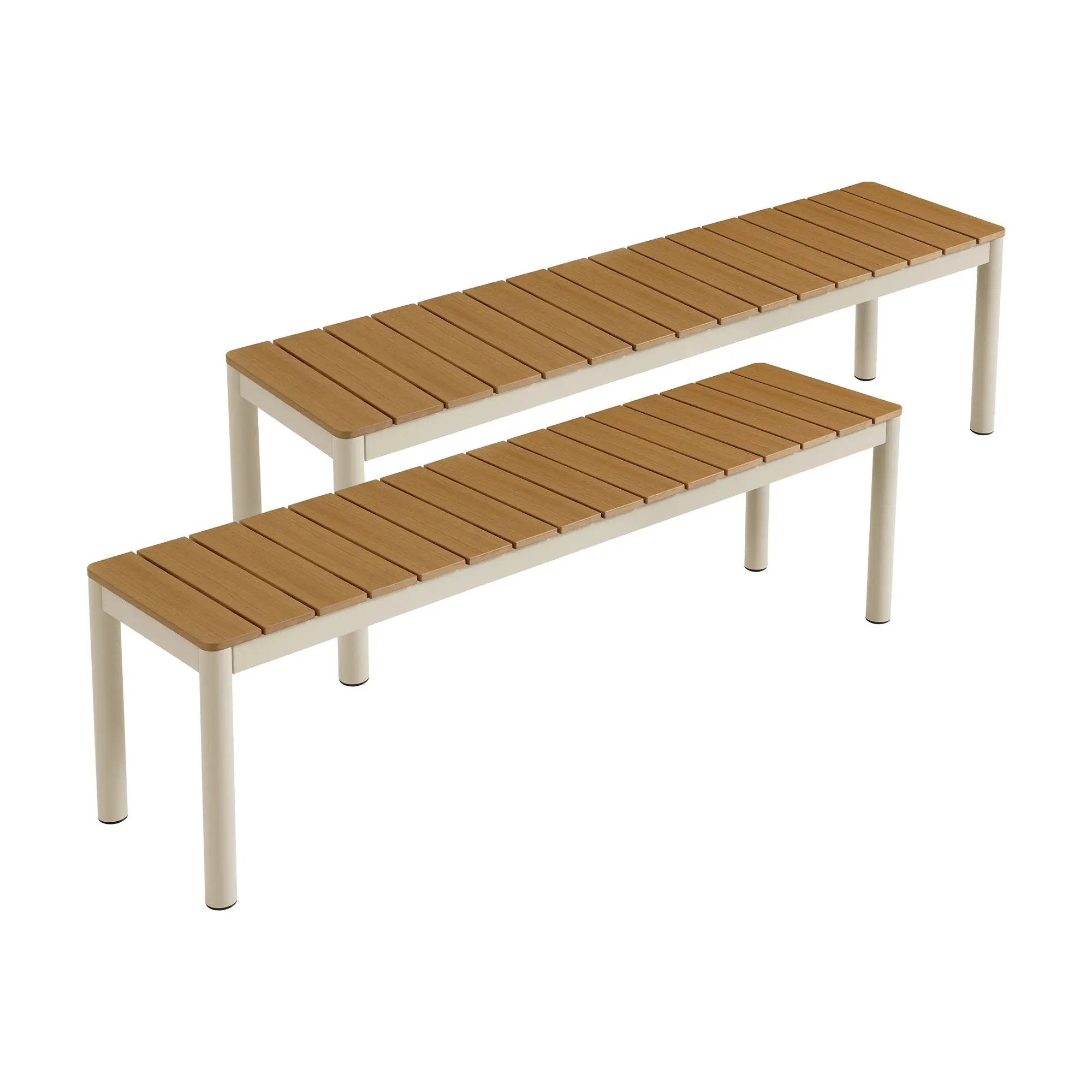 Finn Outdoor Patio Aluminum Bench Set of 2 by Modway by HouseOfZazla