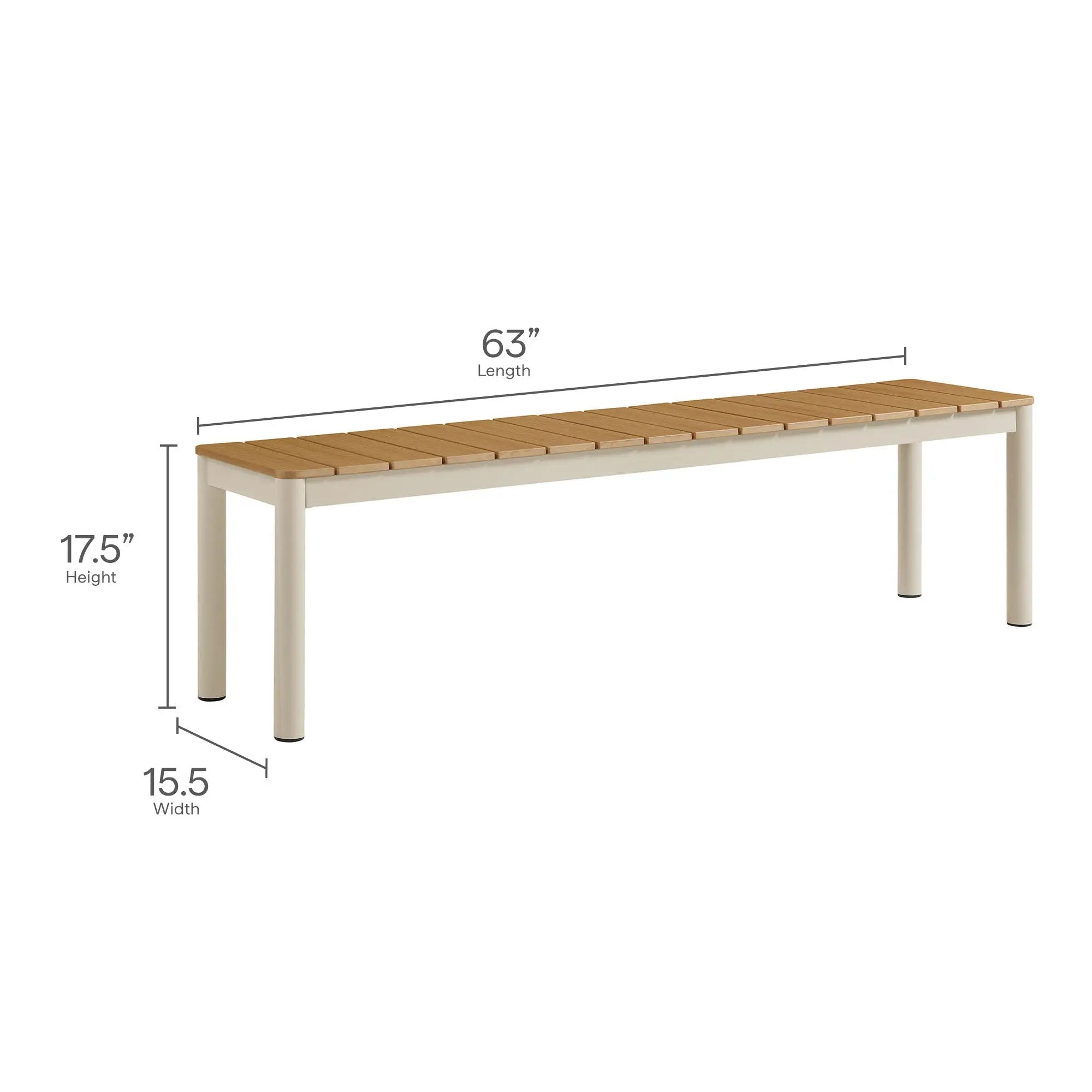 Finn Outdoor Patio Aluminum Faux Wood Dining Set with Benches by Modway by HouseOfZazla