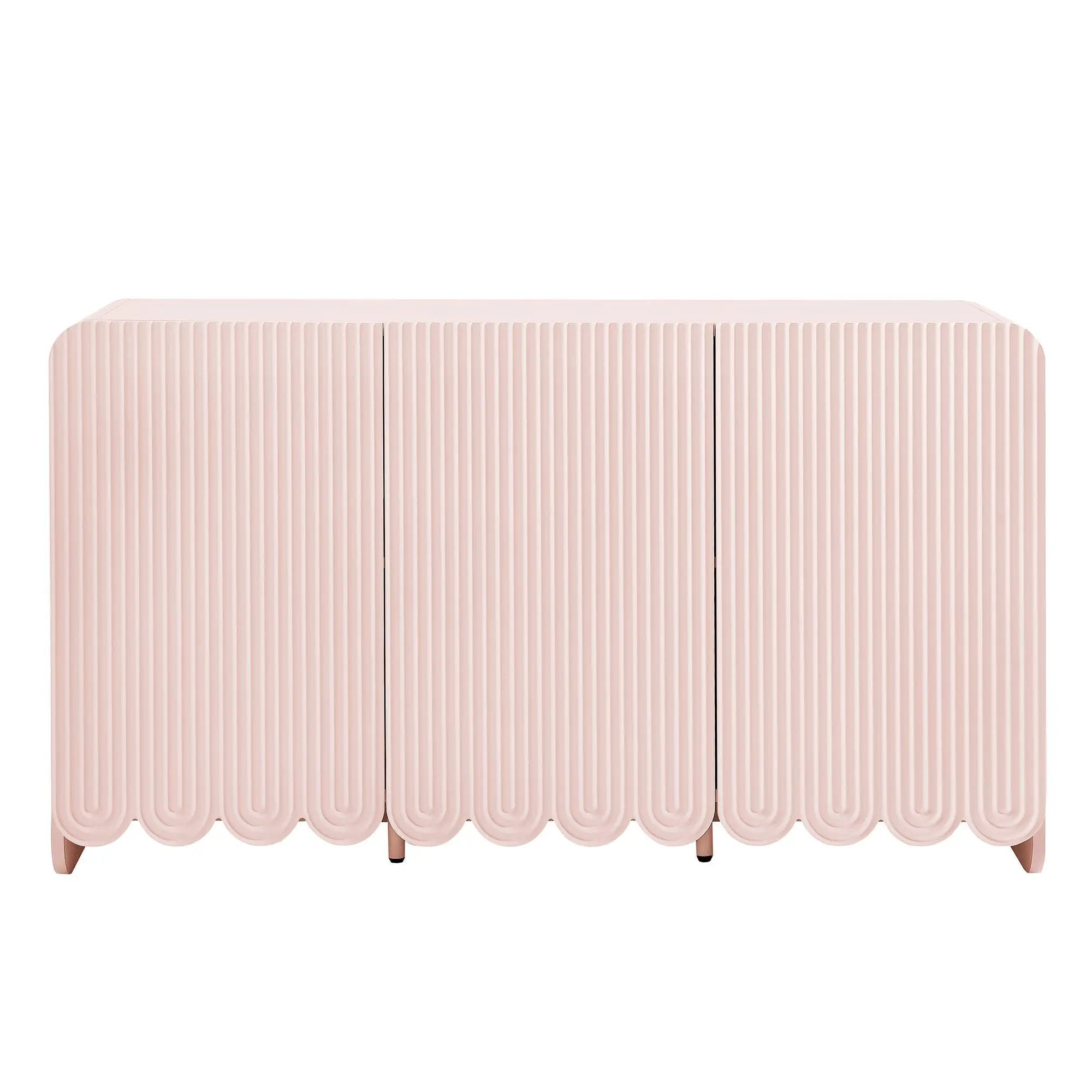 Dahlia Fluted and Scalloped Sideboard Storage Cabinet by HouseOfZazla