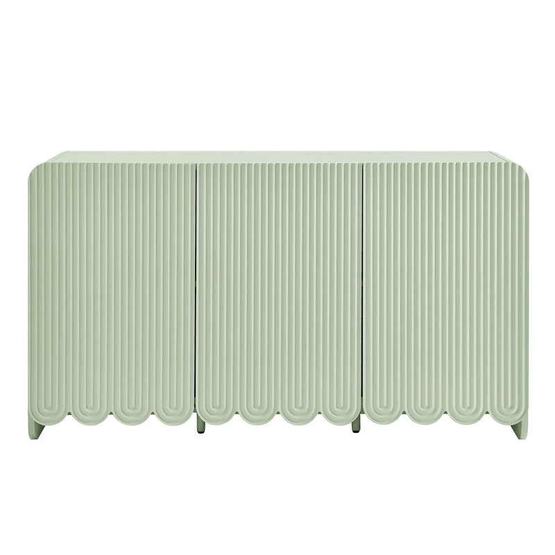 Dahlia Fluted and Scalloped Sideboard Storage Cabinet by HouseOfZazla