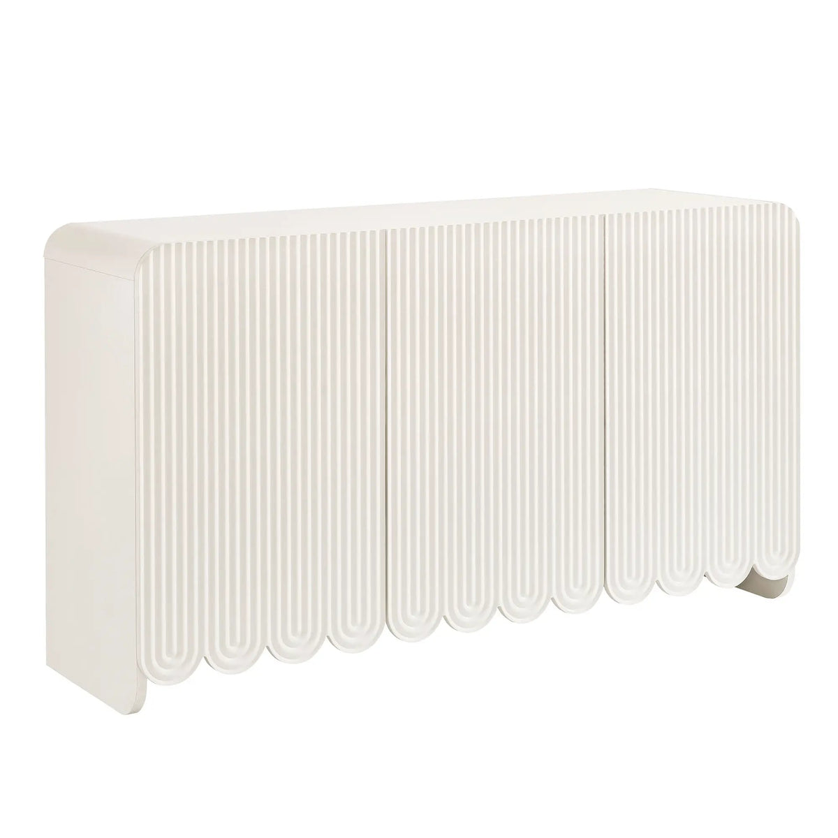 Dahlia Fluted and Scalloped Sideboard Storage Cabinet by HouseOfZazla