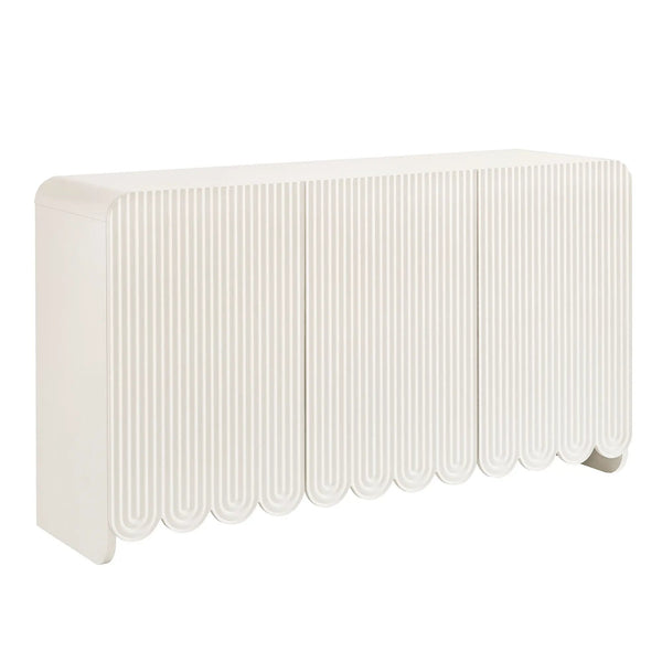 Dahlia Fluted and Scalloped Sideboard Storage Cabinet