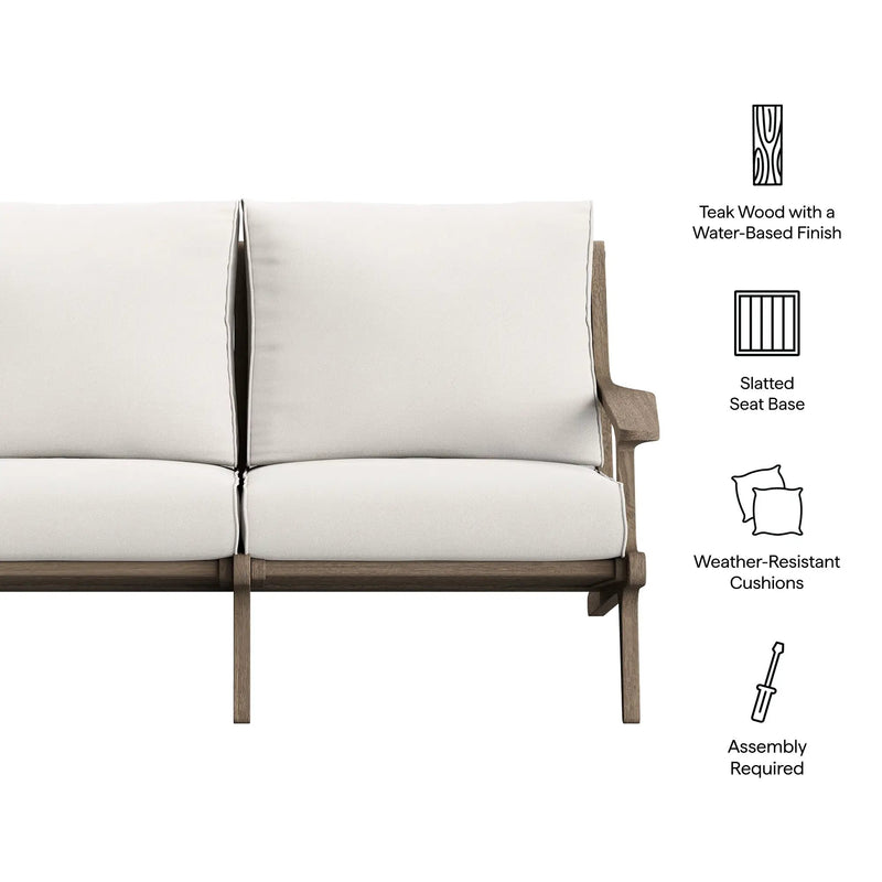 Saratoga Outdoor Patio Teak Wood Loveseat by Modway by HouseOfZazla