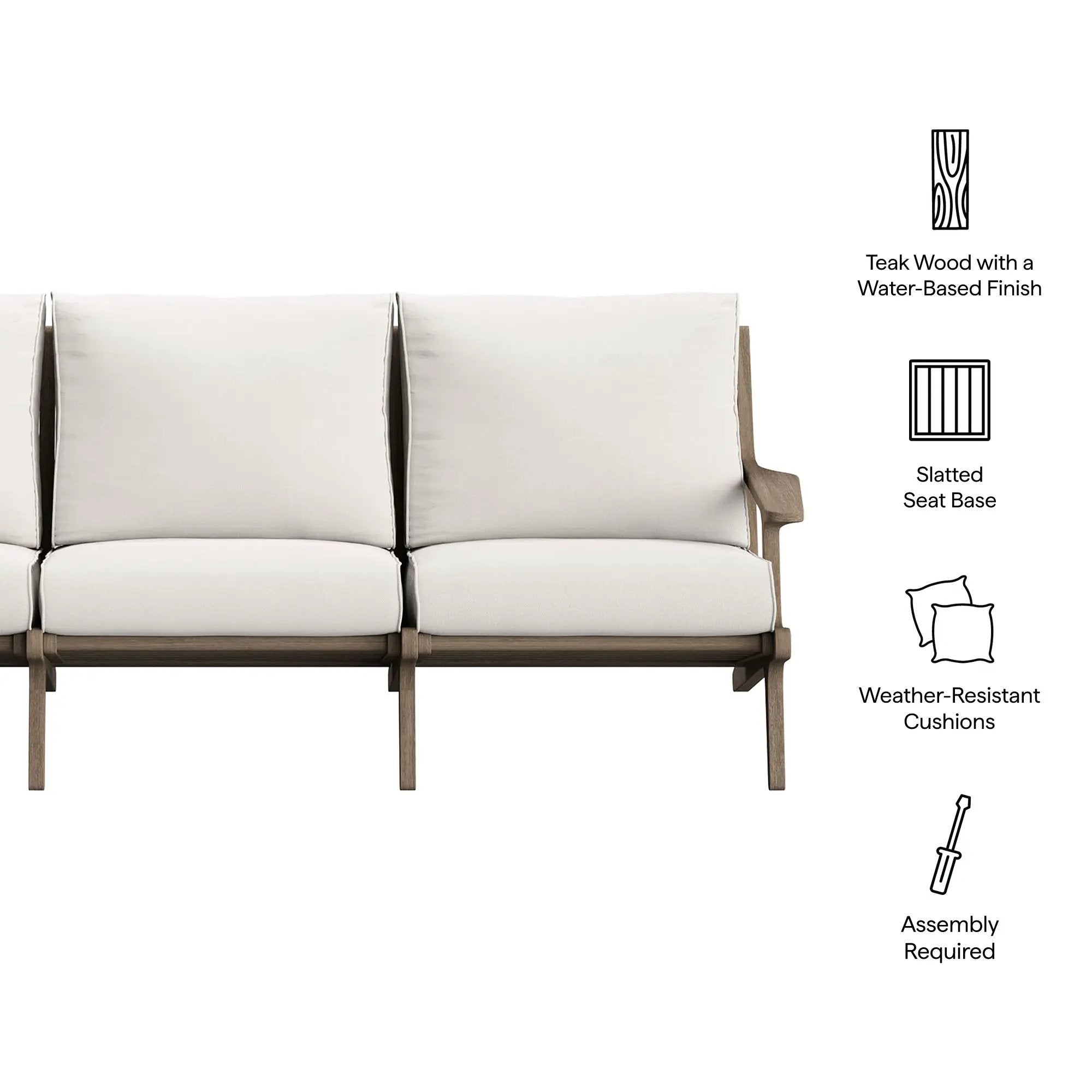 Saratoga Outdoor Patio Teak Sofa by Modway by HouseOfZazla