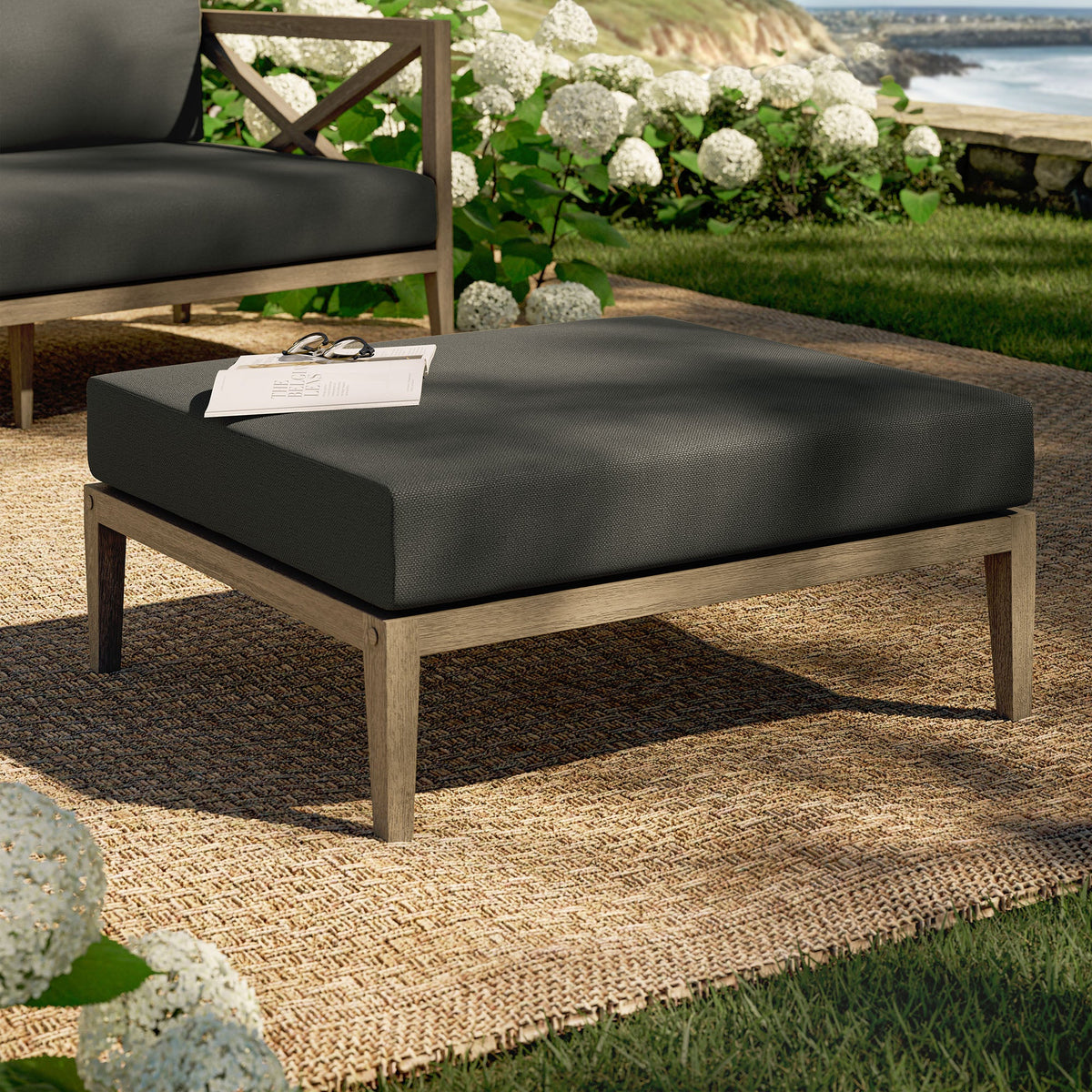 Northlake Outdoor Patio Teak Ottoman by Modway, photo 7 of 24