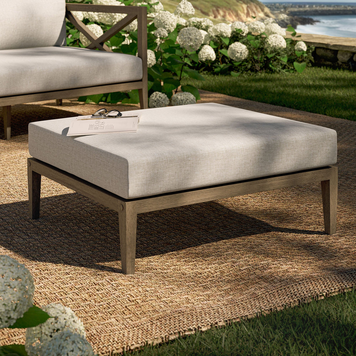 Northlake Outdoor Patio Teak Ottoman by Modway, photo 15 of 24