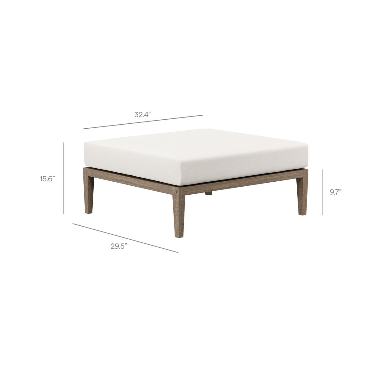 Northlake Outdoor Patio Teak Ottoman by Modway, photo 18 of 24