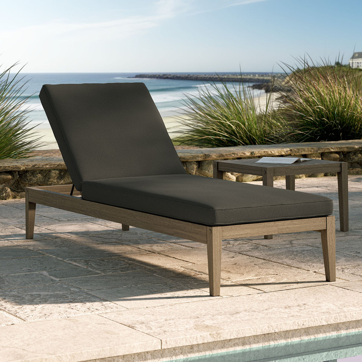 Northlake Outdoor Patio Teak Chaise Lounge by Modway, photo 8 of 27