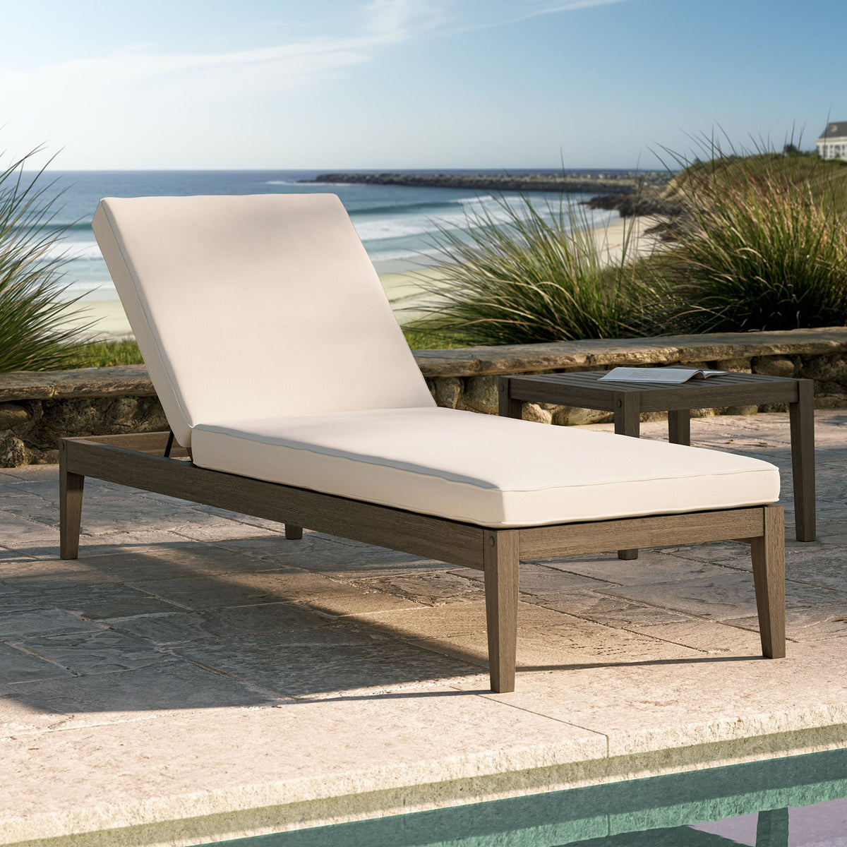 Northlake Outdoor Patio Teak Chaise Lounge by Modway, photo 26 of 27