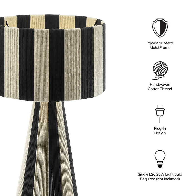 Renae Handwoven Cotton Thread Striped Table Lamp by Modway by HouseOfZazla
