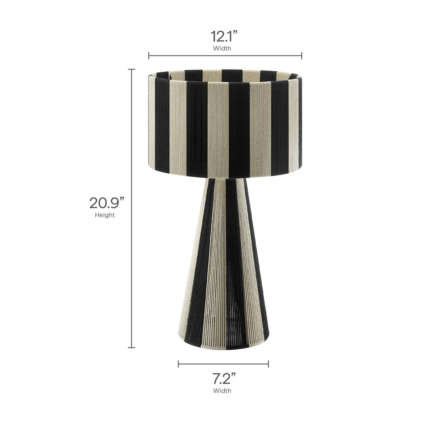 Renae Handwoven Cotton Thread Striped Table Lamp by Modway by HouseOfZazla