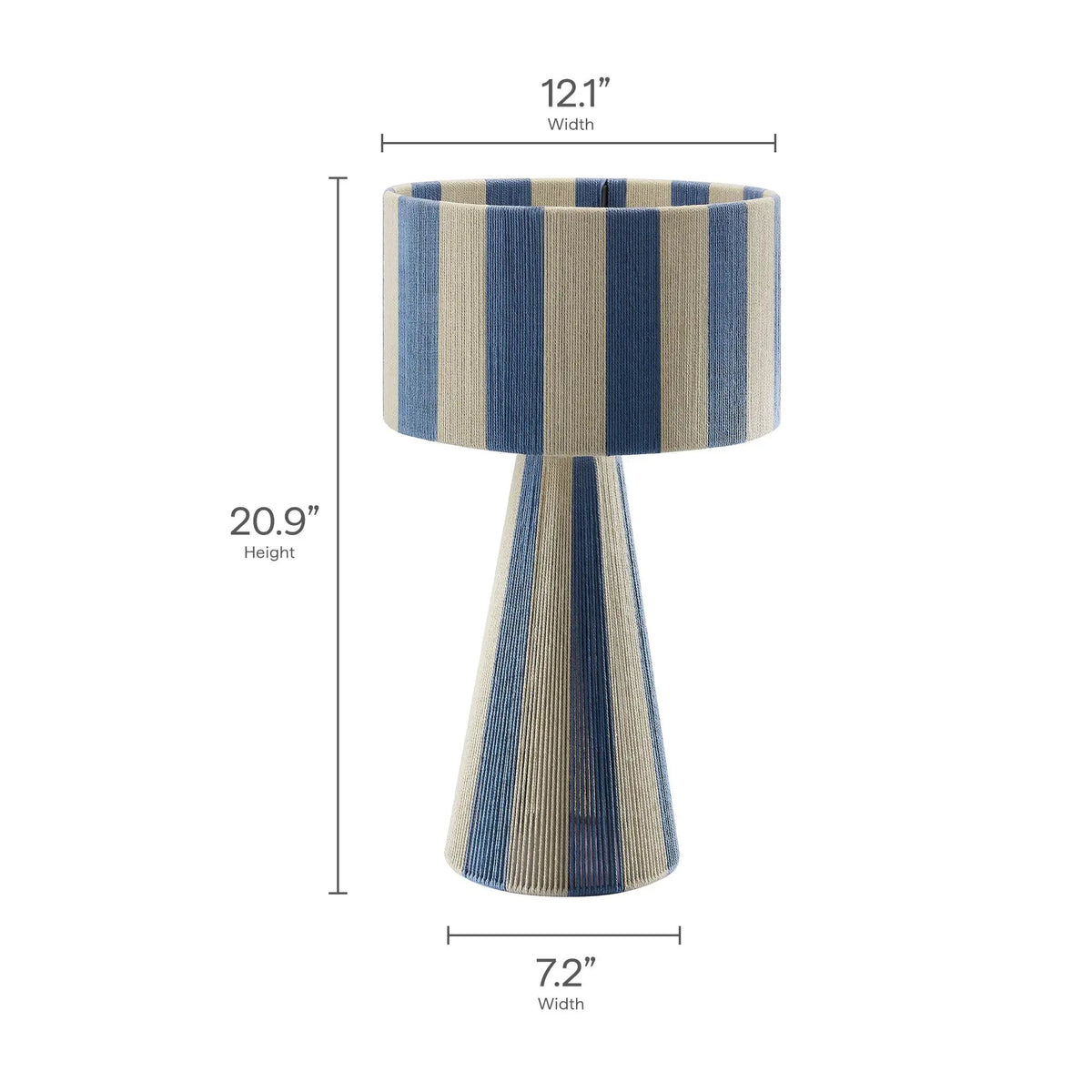 Renae Handwoven Cotton Thread Striped Table Lamp by Modway by HouseOfZazla