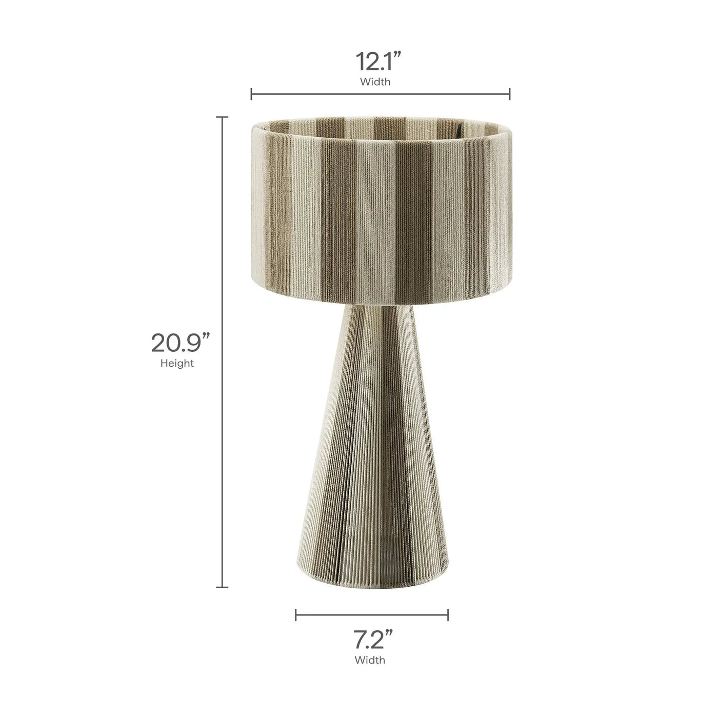 Renae Handwoven Cotton Thread Striped Table Lamp by Modway by HouseOfZazla