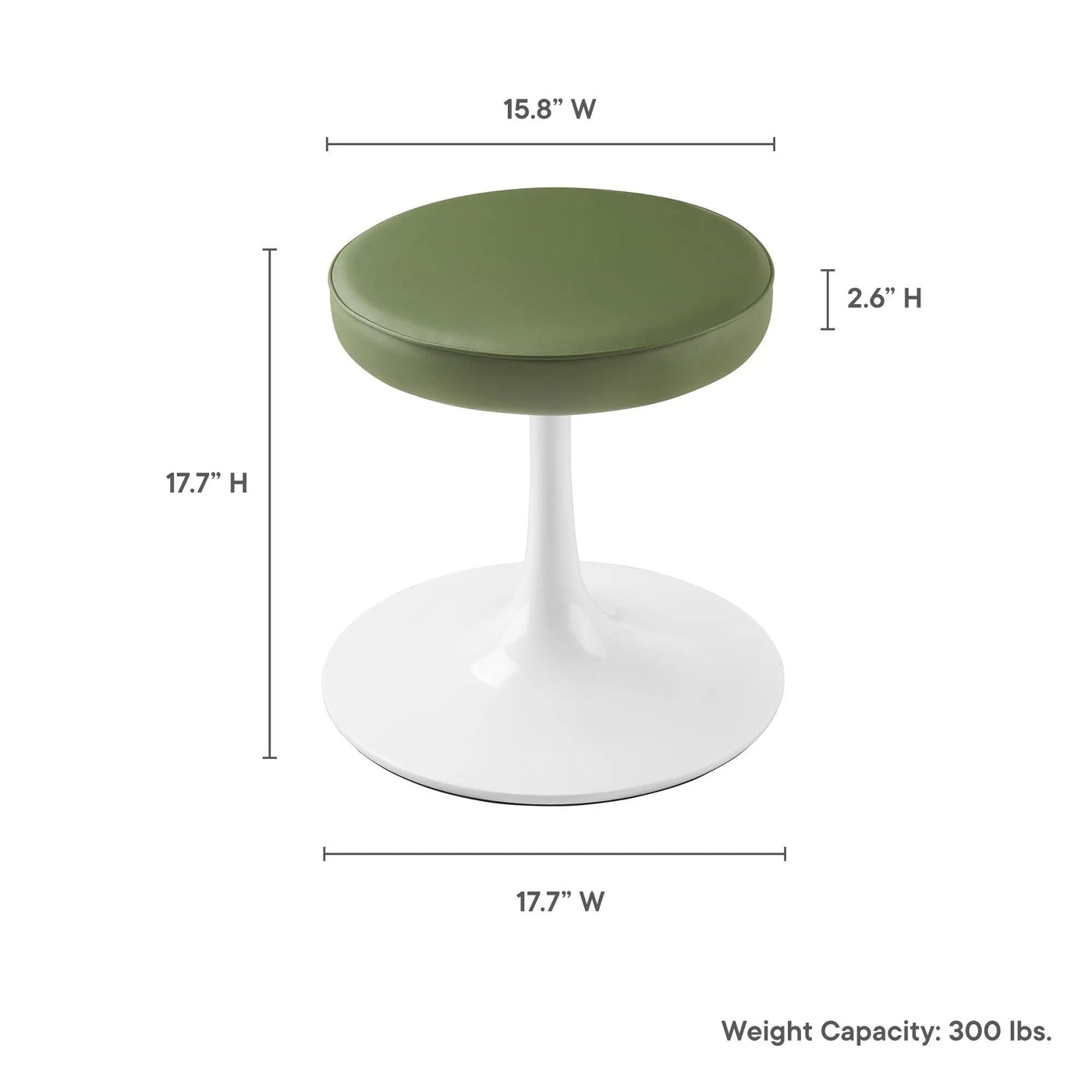 Lippa Vegan Leather Round Stool by Modway by HouseOfZazla