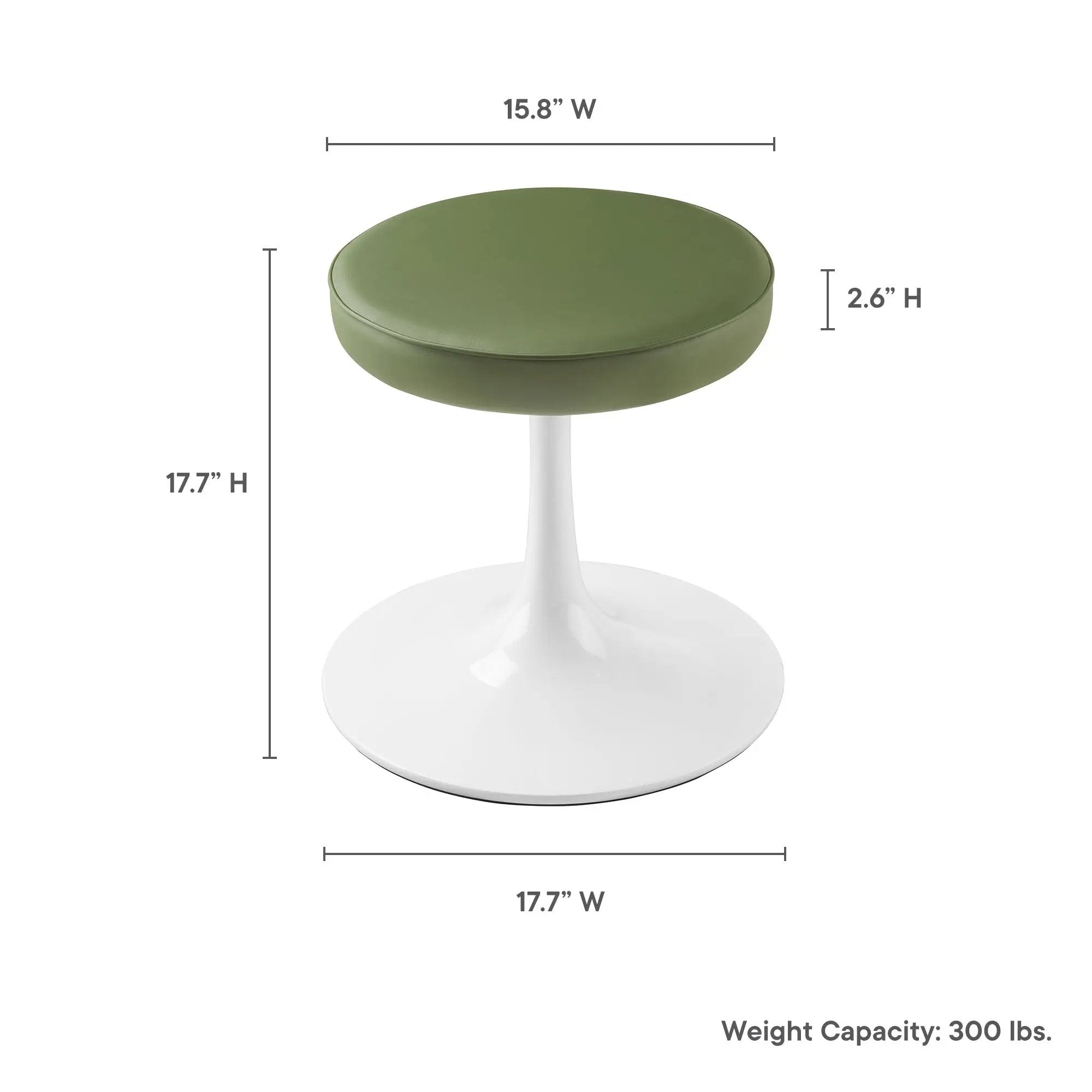 Lippa Vegan Leather Round Stool by Modway by HouseOfZazla