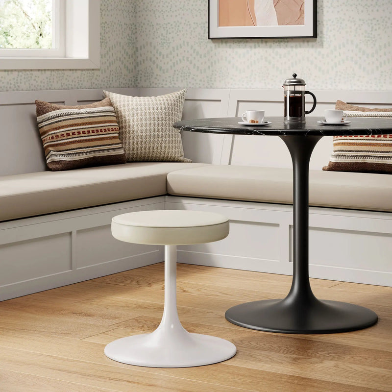 Lippa Vegan Leather Round Stool by Modway by HouseOfZazla