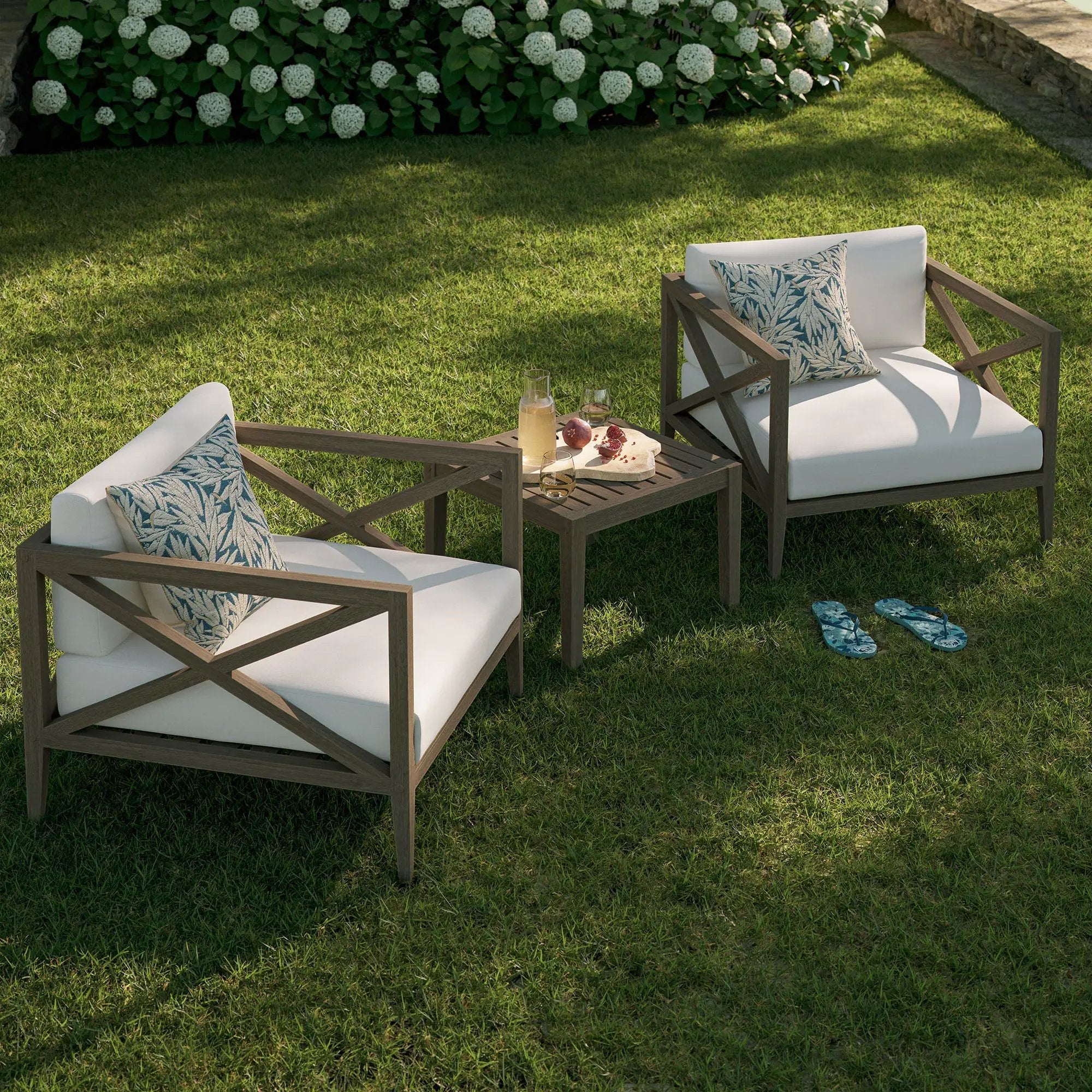 Northlake 3-Piece Outdoor Patio Teak Wood Furniture Set by HouseOfZazla