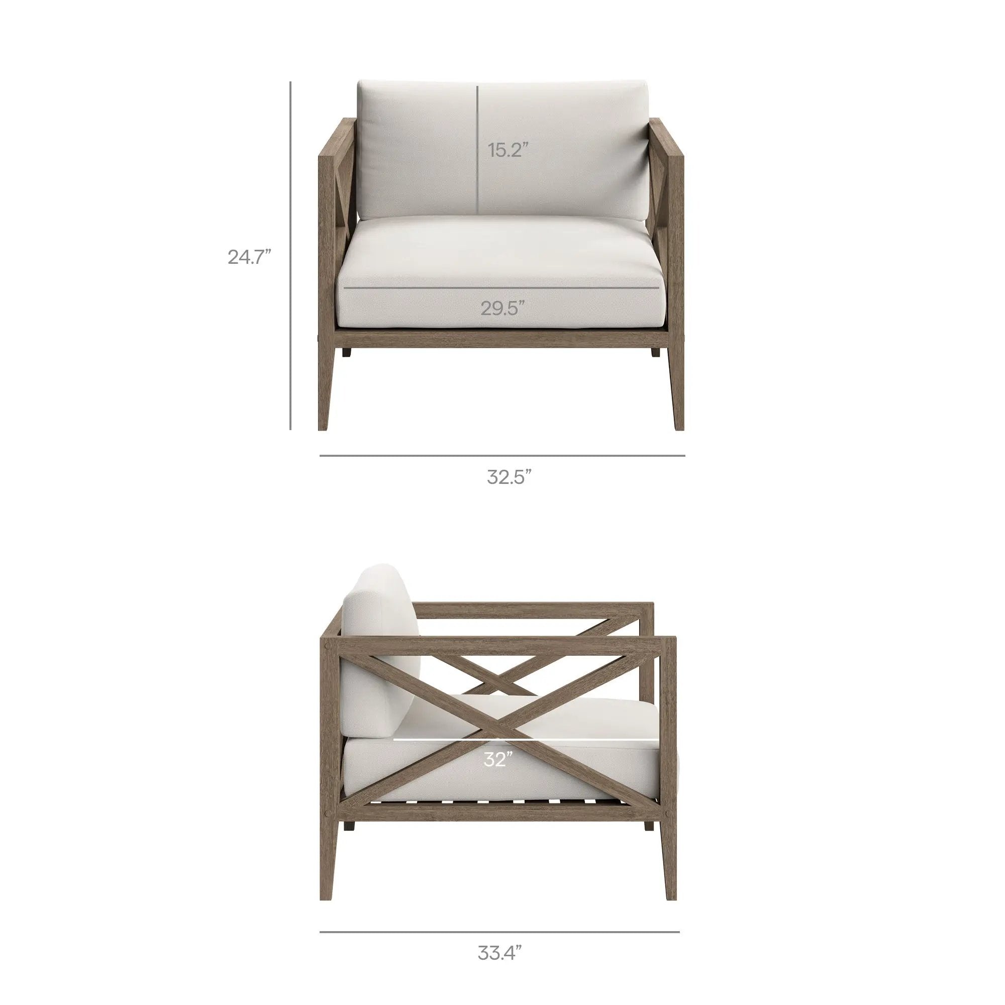 Northlake 3-Piece Outdoor Patio Teak Wood Furniture Set by HouseOfZazla