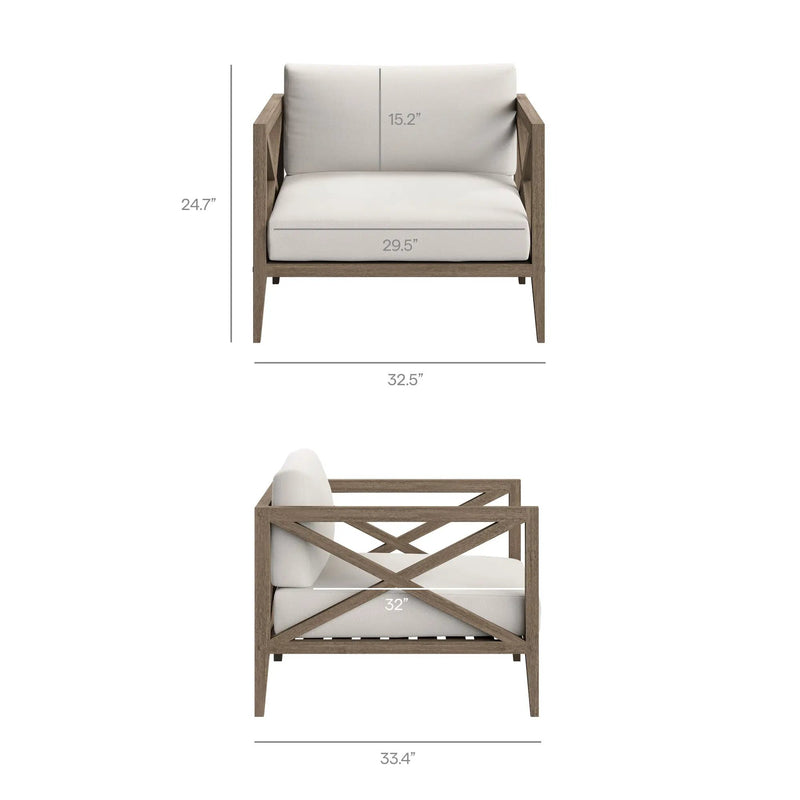 Northlake 3-Piece Outdoor Patio Teak Wood Furniture Set by HouseOfZazla