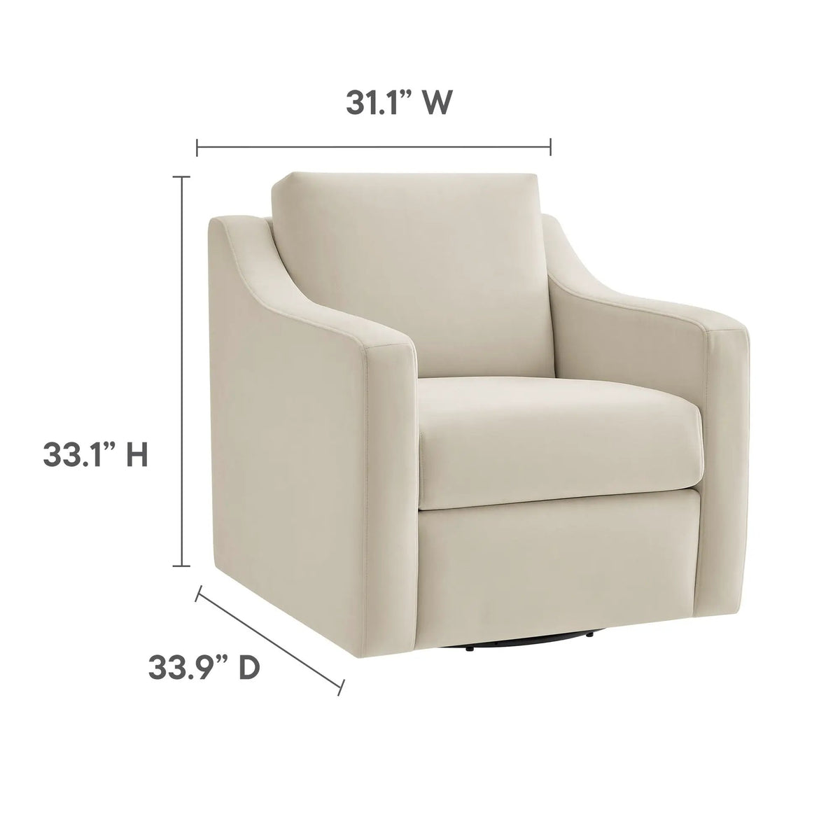 Liora Performance Velvet Swivel Armchair by Modway by HouseOfZazla