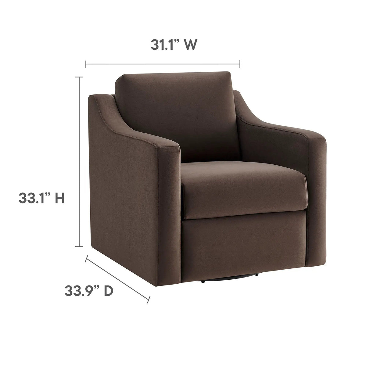 Liora Performance Velvet Swivel Armchair by Modway by HouseOfZazla