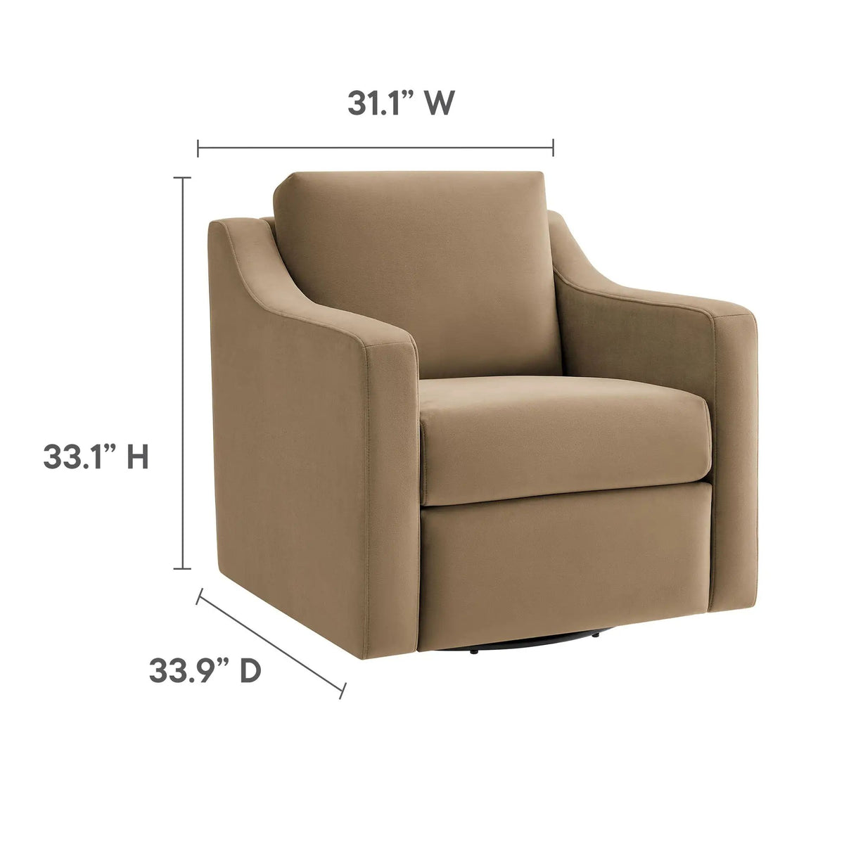 Liora Performance Velvet Swivel Armchair by Modway by HouseOfZazla