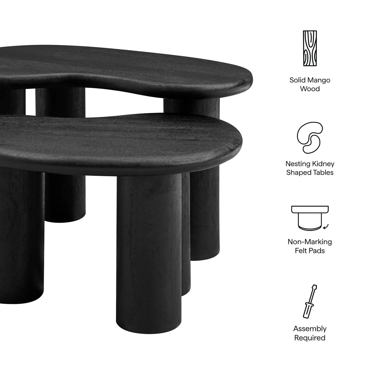 Hackney Mango Wood Nesting Coffee Table Set by Modway by HouseOfZazla
