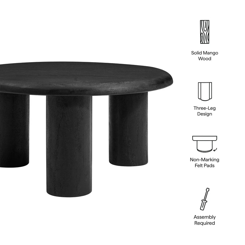Mavina Round Mango Wood Coffee Table by Modway by HouseOfZazla