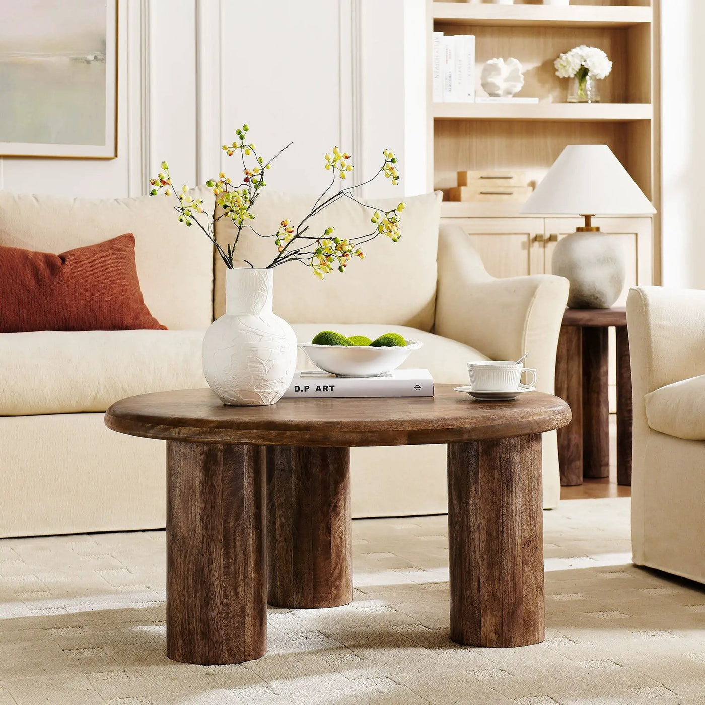 Mavina Round Mango Wood Coffee Table by Modway by HouseOfZazla