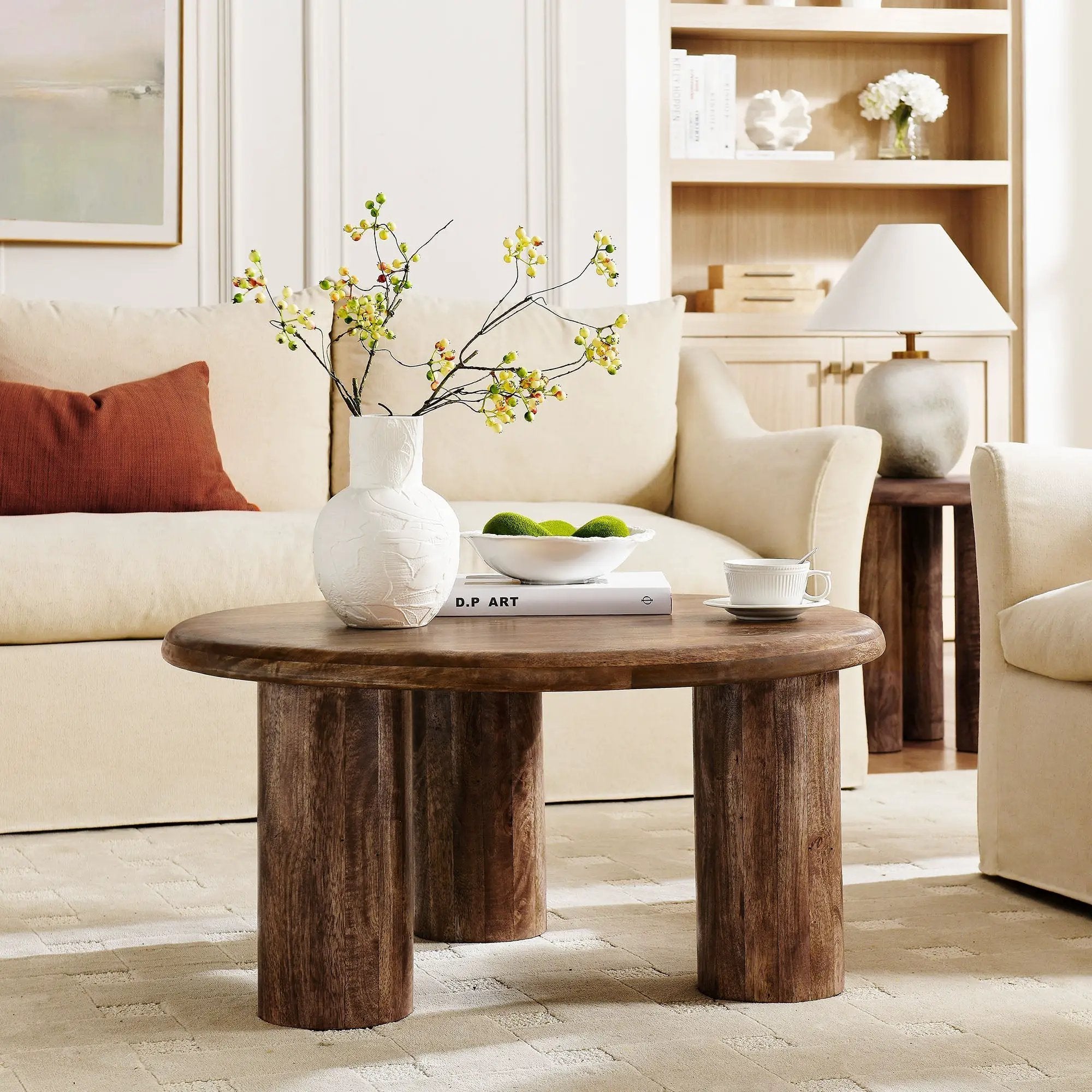 Mavina Round Mango Wood Coffee Table by Modway by HouseOfZazla