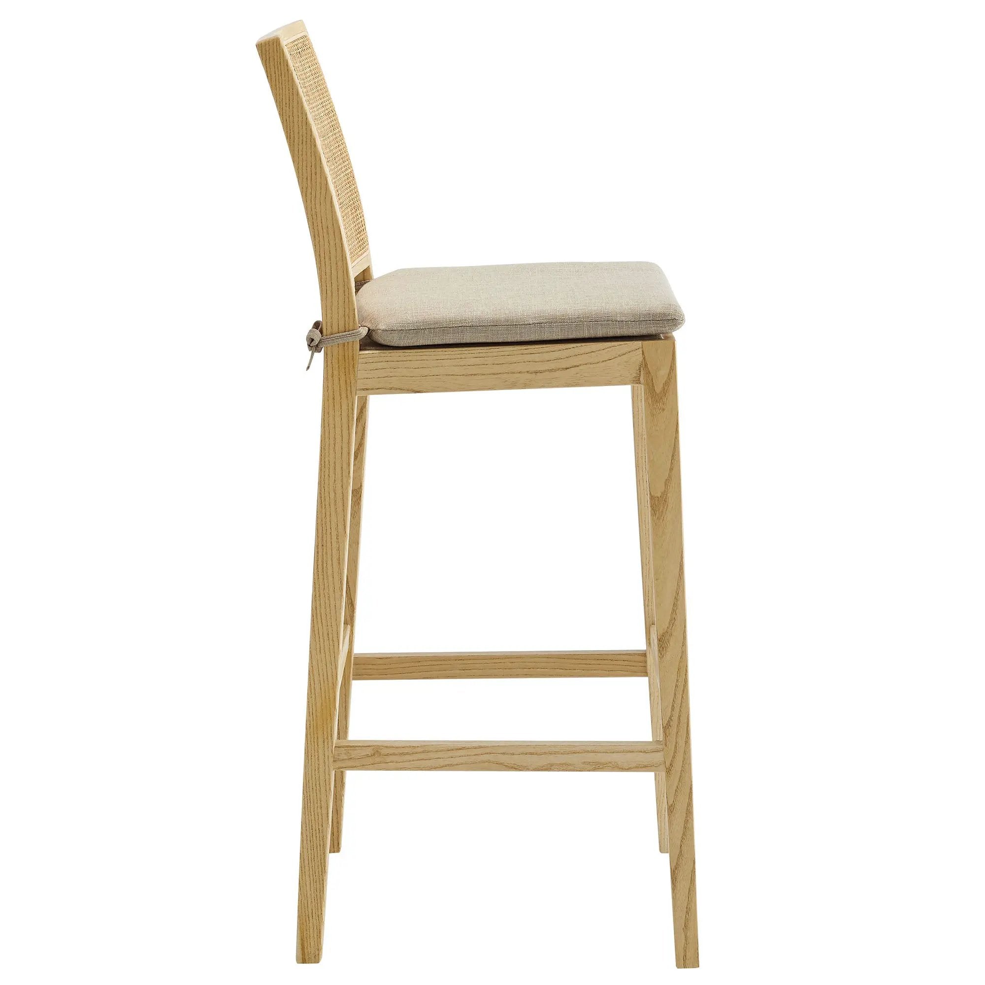 Ovard Wood and Rattan Bar Stool by Modway by HouseOfZazla