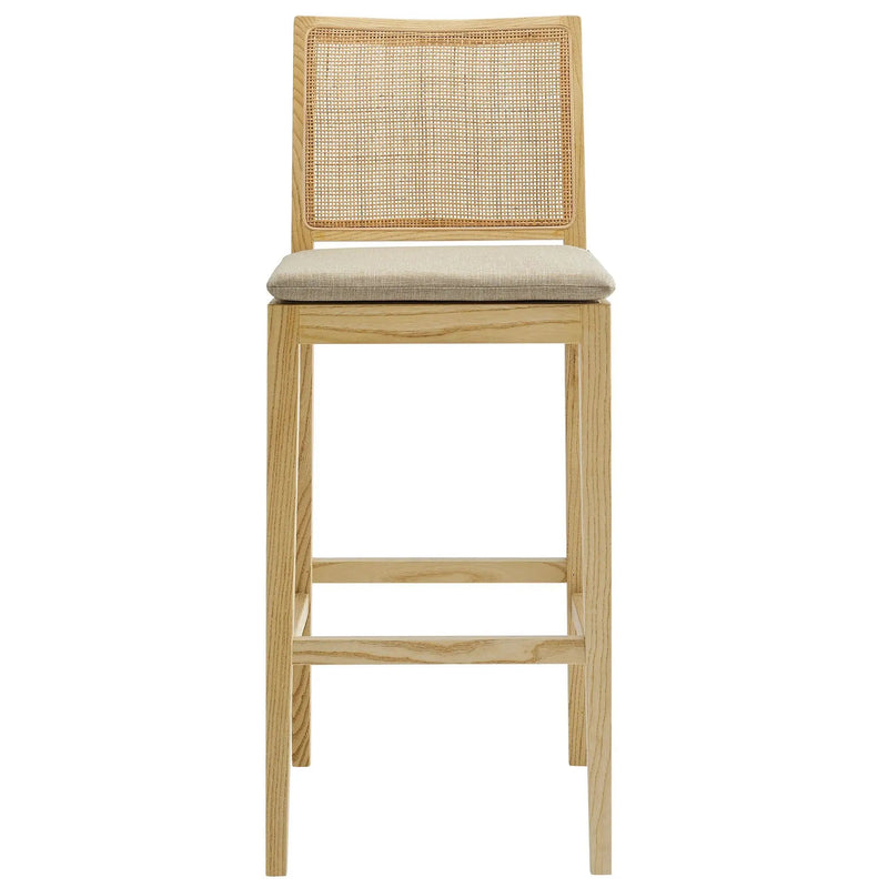 Ovard Wood and Rattan Bar Stool by Modway by HouseOfZazla