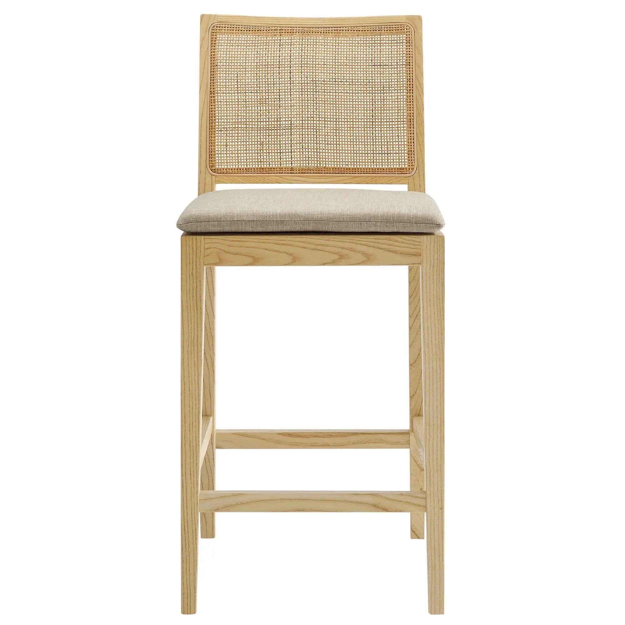 Ovard Wood and Rattan Counter Stool by Modway by HouseOfZazla